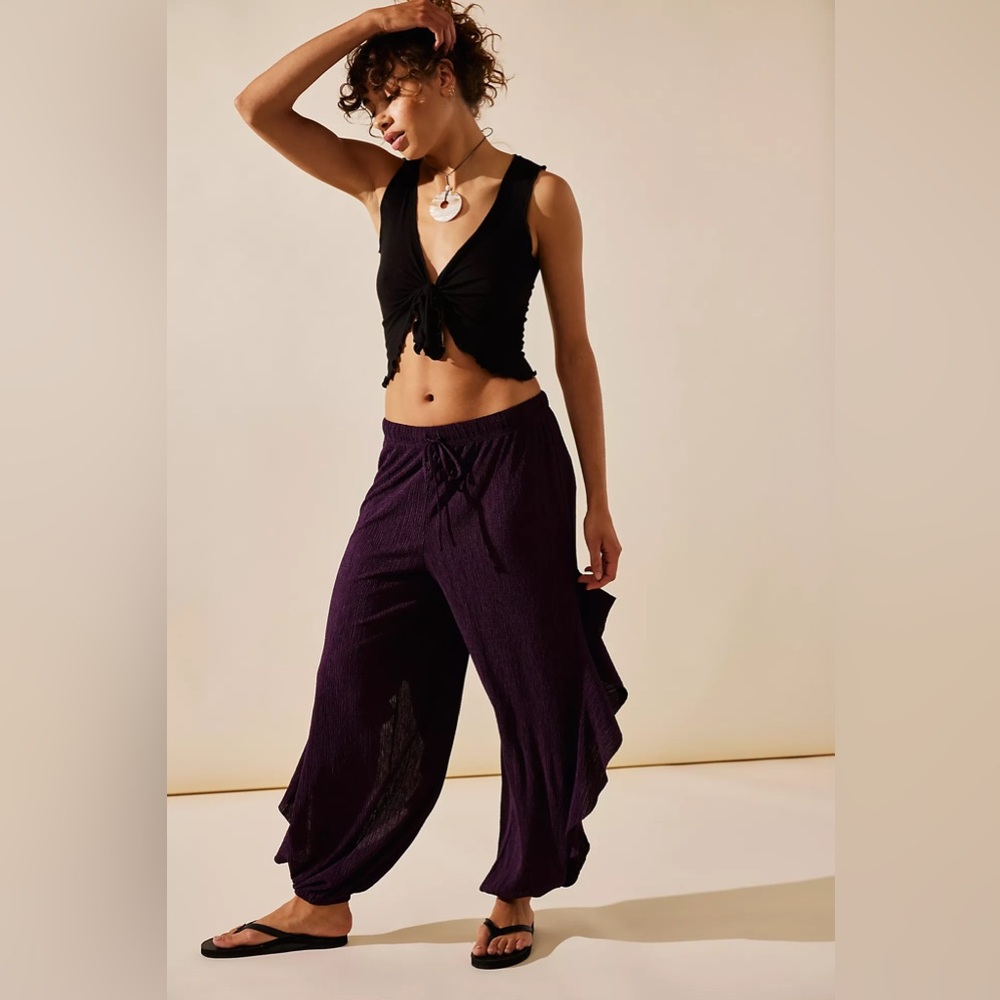 NWOT Free People Beach Paradiso Pants in Vintage Grape 🍇
